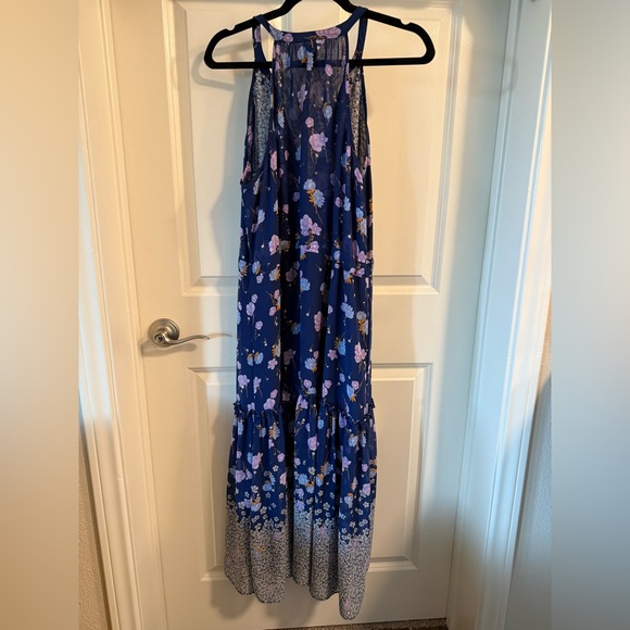 MISA Los Angeles Floral Blue  sleeveless boho Maxi Dress $500 msrp medium - Picture 11 of 11